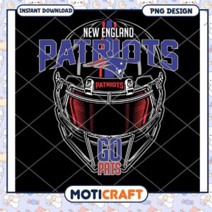 New England Patriots Helmet PNG Design Instant Download Art