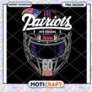 New England Patriots PNG Design for Fans Instant Download