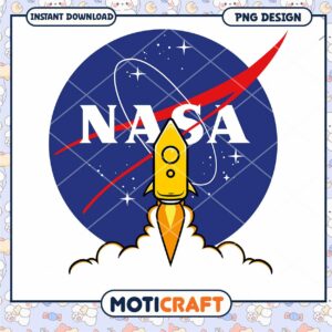 NASA Rocket PNG Design Instant Download for Space Lovers