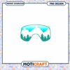 Mountain Scenic Sunglasses PNG Design for Instant Download
