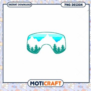 Mountain Scenic Sunglasses PNG Design for Instant Download