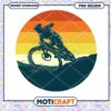 Mountain Biker Silhouette Retro Style PNG Instant Download