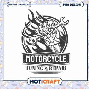 Motorcycle Tuning and Repair PNG Design for Download