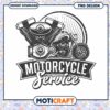 Motorcycle Service Vintage Style PNG Graphic Download