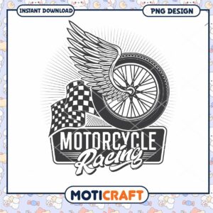 Motorcycle Racing Graphic Design Instant Download PNG File