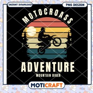 Motocross Adventure Mountain Biker PNG Graphic Design Download