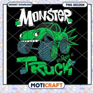 Monster Truck Design PNG for Instant Download Fun Art