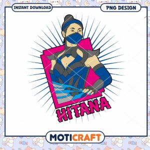 Mortal Kombat Kitana PNG Graphic Instant Download Design