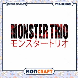 Monster Trio PNG Design Download for Creatives and Fans