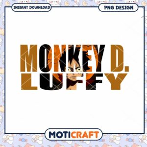 Monkey D Luffy PNG Design for Instant Download Art