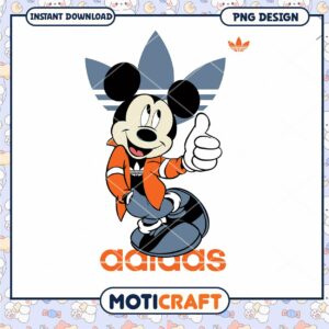 Mickey Mouse Adidas PNG Design Instant Download Graphic
