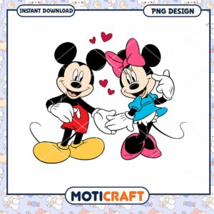 Mickey and Minnie Mouse Love Design Instant Download PNG File