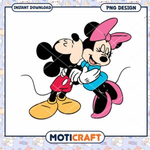 Mickey and Minnie Mouse Loving Couple PNG Instant Download