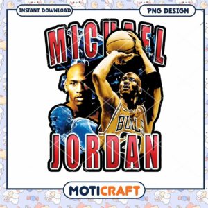 Michael Jordan PNG Design Instant Download Basketball Art