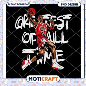 Michael Jordan Greatest Of All Time Basketball PNG Design