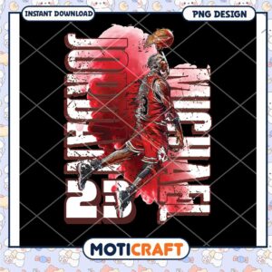 Michael Jordan Basketball PNG Design for Instant Download