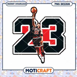 Michael Jordan Dunking Graphic PNG Design Instant Download