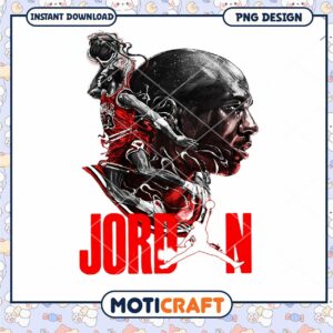 Michael Jordan Basketball Art PNG Instant Download Design