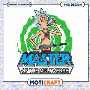 Master of the Multiverse PNG Design Instant Download Art