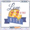 Love at First Bite Pizza PNG Downloadable Design File