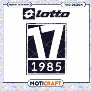 Lotto Vintage 17 Logo PNG Design Instant Download 1985