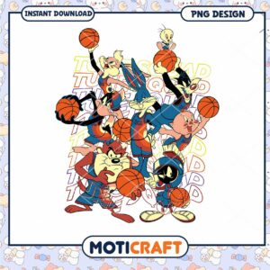 Looney Tunes Basketball Squad PNG Downloadable Design