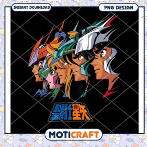 Legendary Anime Characters Profile PNG Instant Download Design