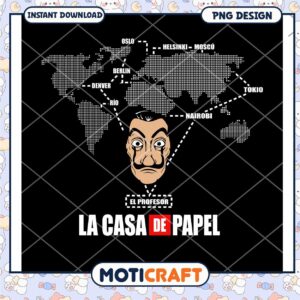 La Casa de Papel Map Design El Profesor PNG Download
