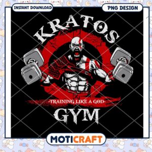 Kratos Gym Training Like a God PNG Downloadable Art