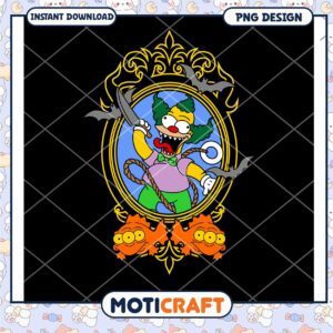 Kooky Clown Character PNG Design for Instant Download Art