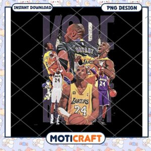 Kobe Bryant Lakers PNG Art Instant Download Design
