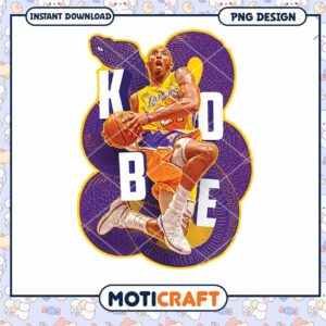 Kobe Bryant PNG Art Design for Instant Download 2023