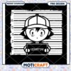 Kidnapping Mugshot Cartoon PNG Digital Download Design