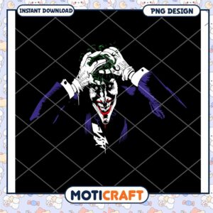 Joker Inspired PNG Design Instant Download for Fans