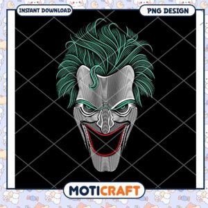 Joker Face PNG Design for Instant Download Art Projects
