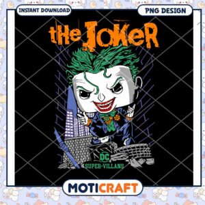 Joker Character PNG Design for Instant Download Art Projects