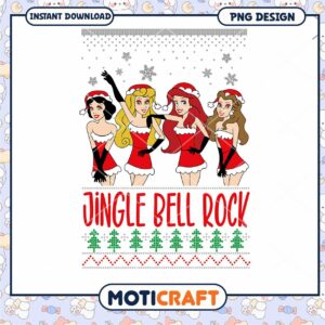 Jingle Bell Rock Christmas PNG Design Instant Download Art