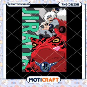 Jiraiya Anime Character PNG Instant Download Design Art