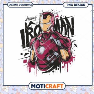 Iron Man PNG Graphic Design for Instant Download Art