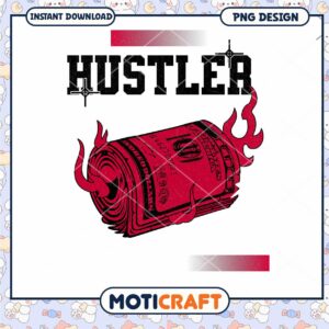 Hustler Money Roll PNG Design for Instant Download Use
