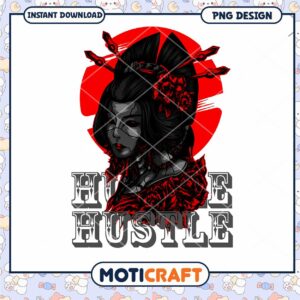 Hustle Hard PNG Design Japanese Inspired Art Download