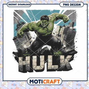 Hulk PNG Digital Art for Instant Download Design Projects
