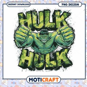 Hulk Graphic PNG Design for Instant Download Artwork
