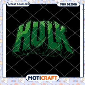Hulk Graphic PNG Design Instant Download for Fans 2023