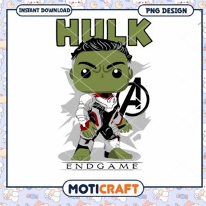 Hulk Endgame PNG Download Cute Cartoon Hero Design