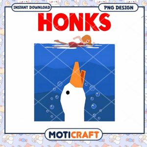 Honk Goose Swimming Illustration Fun PNG Design Download
