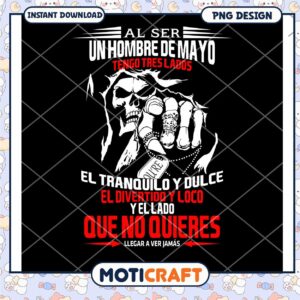 Hombre de Mayo Diseño PNG con Tres Lados Únicos y Divertidos