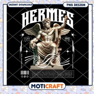 Hermes Mythology PNG Design for Instant Download Art