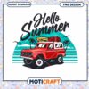 Hello Summer Vintage Truck PNG Design for Instant Download