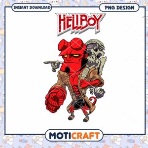 Hellboy Cartoon PNG Design for Instant Download Online